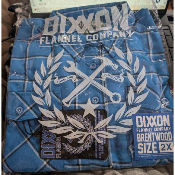 Dixxon Shirt Womens 2XL Blue Brentwood Flannel NWT - Picture 5 of 5